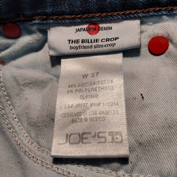 Joe's Jeans Mid-Rise Billie Boyfriend Slim Crop Japanese - 27 - Good Condition - Picture 4 of 6